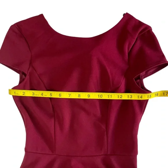 B. Darling A Line Mini Dress in Burgundy Sz 4 - Picture 4 of 9